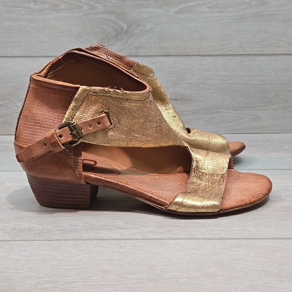 A.S.98 By Free People Hercigovina Gold Open-ToeHeel Sandals Shoes Sz 40/9-9.5 - Picture 3 of 14